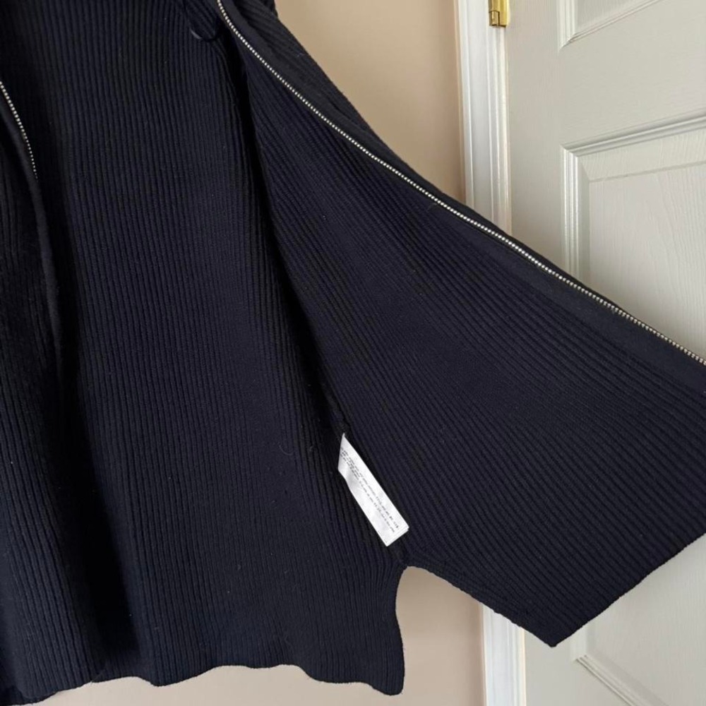 ZARA Navy Blue Full Zip Long Sleeve - Picture 6 of 6